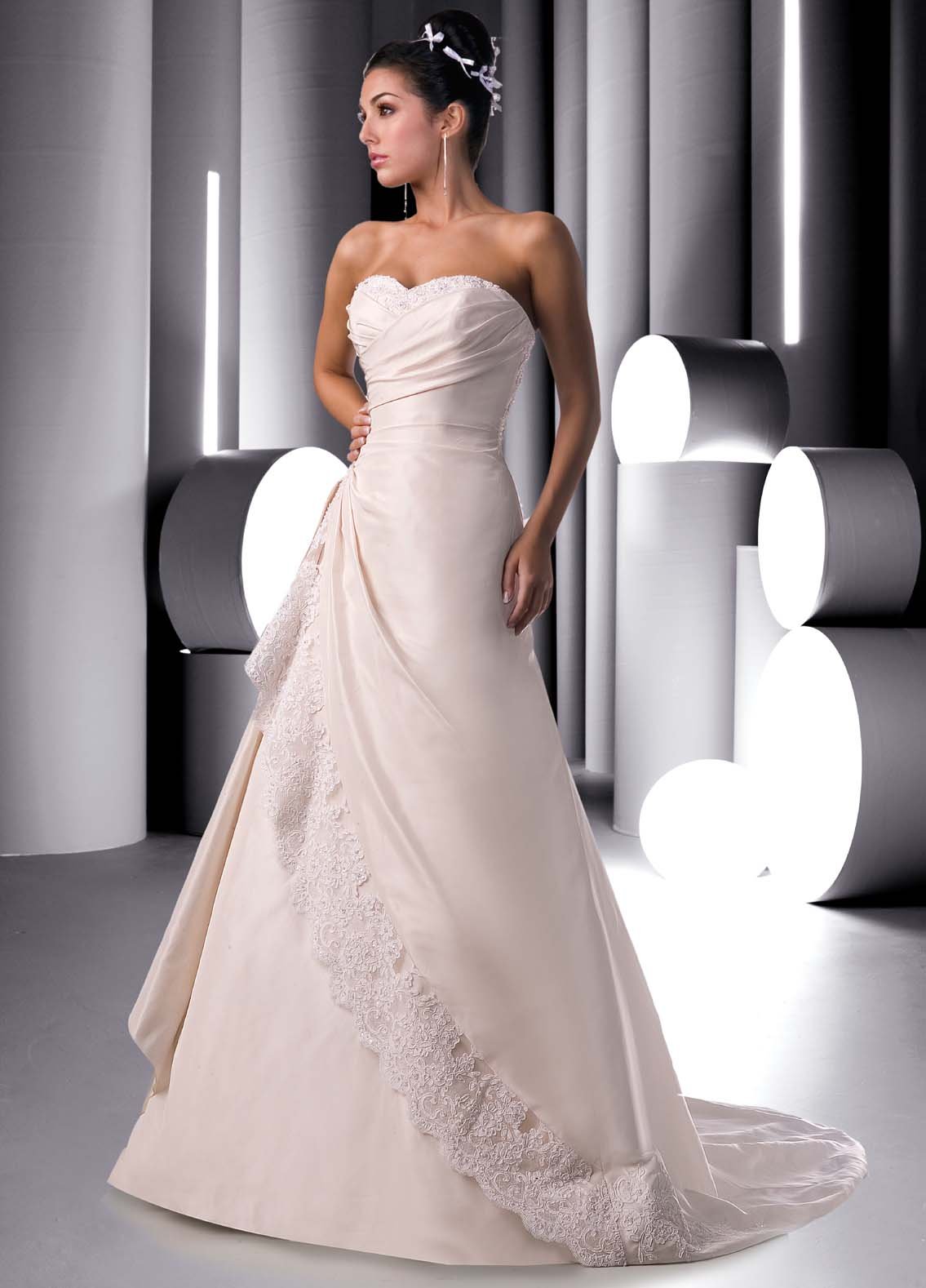 Taffeta wedding gown